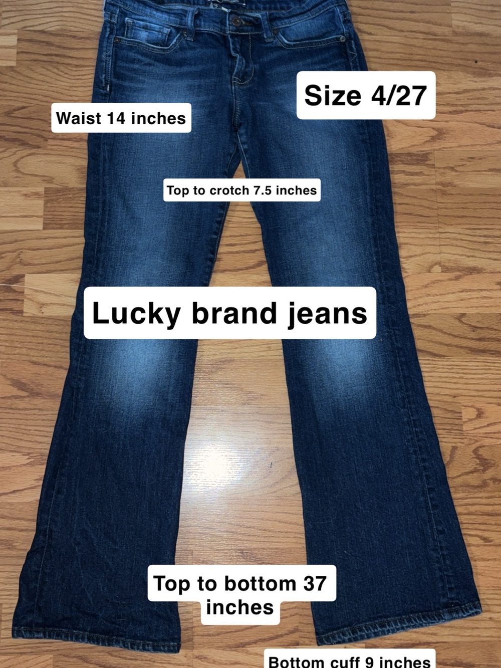 Lucky Brand Dark Blue Faded Flare Jeans